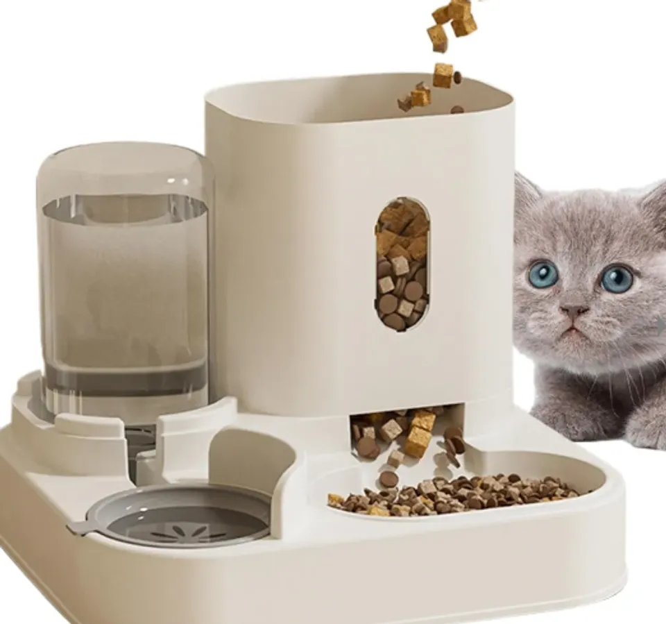 DOBLE DISPENSADOR PARA MASCOTAS CUIDO Y AGUA