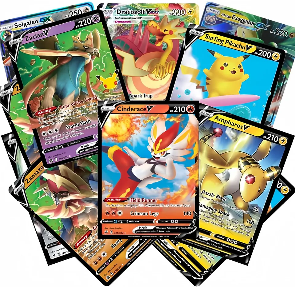 Pokemon Cards - 50 cartas surtido lote con V Pokemon garantizado