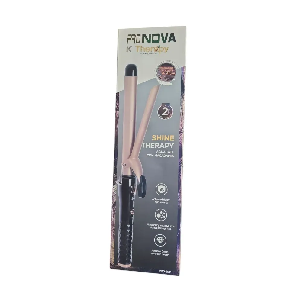 Pinza Rizadora De Cabello Pronova Aguacate Macadamia